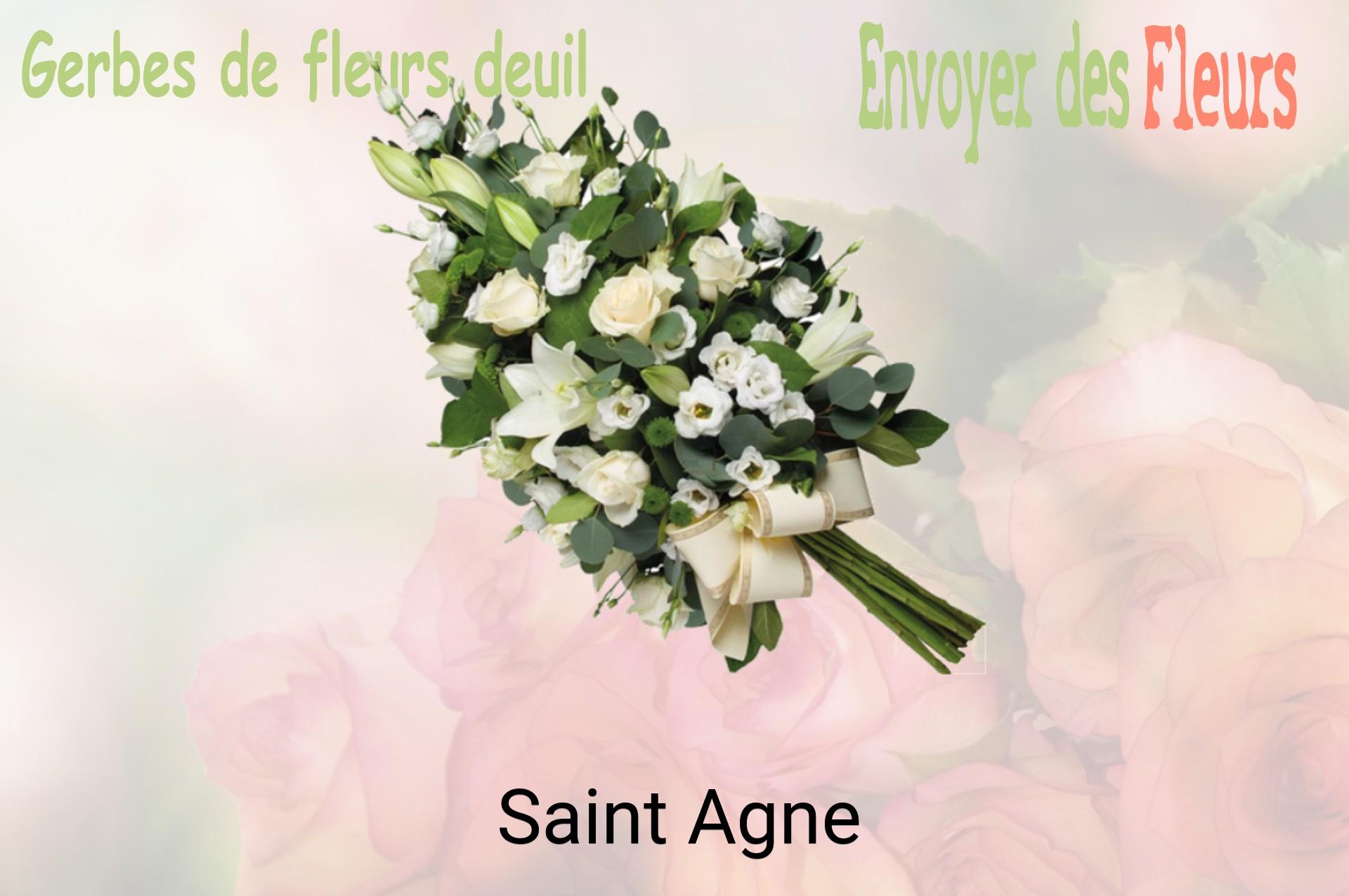 Gerbe de fleurs de deuil livrée à Saint-Agne